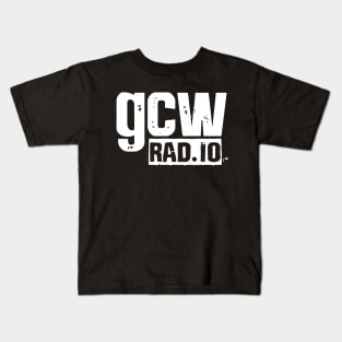 GCW Radio White Text Kids T-Shirt